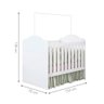 MIni Cama Berço Zahir Branco Acetinado - 2