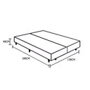 Ver imagem 3 de Cama Box Blindado Casal Bipartido Principe Das Camas Sintético Preto 138x188x40