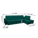 Ver imagem 2 de Sofá Istambul 3.80x1.90m Retrátil e Reclinável com Chaise - Verde