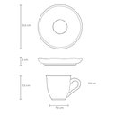 Ver imagem 2 de Jogo 6 Xícaras Chá com Pires Porto Brasil 170ml Bio Shimeji Mesa Posta Casa Cozinha