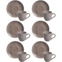Ver imagem 1 de Jogo 6 Xícaras Chá com Pires Porto Brasil 170ml Bio Shimeji Mesa Posta Casa Cozinha