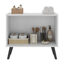 Ver imagem 4 de Gabinete Armário de Banheiro 62,5cm Retrô 2 Portas Multimóveis Mp5045 Branco/preto