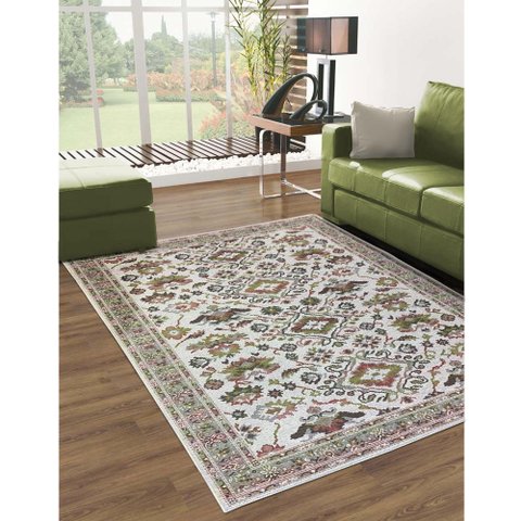 Tapete Sala Classico Oriental 200x300 Cm Tipo Belga 51 Cinza
