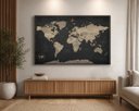 Ver imagem 3 de Quadro Mapa Mundi Decoração Moderna Luxuosa para Escritório