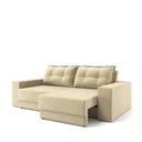 Ver imagem 4 de Sofá Luca 2 Lugares Retrátil 160cm Bege Suede Clássico Cialar Móveis