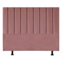 Ver imagem 1 de Cabeceira Estofada Cama Box King 195 Cm Mavie Veludo:rosê