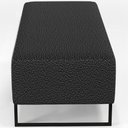 Ver imagem 6 de Kit 02 Puffs Decorativo Sala De Estar Cléo 90cm W01 Base Ferro Preto Bouclê Preto - Lyam Decor