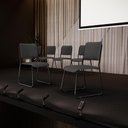 Ver imagem 6 de Cadeira Hoteleira Auditório Empilhável Inter L02 Crepe Cinza - Lyam Decor