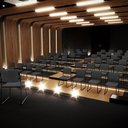 Ver imagem 2 de Cadeira Hoteleira Auditório Empilhável Inter L02 Crepe Cinza - Lyam Decor