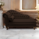 Ver imagem 2 de Recamier Sofá Esquerdo Larissa 150cm Sala Suede Marrom - Incasa Decor