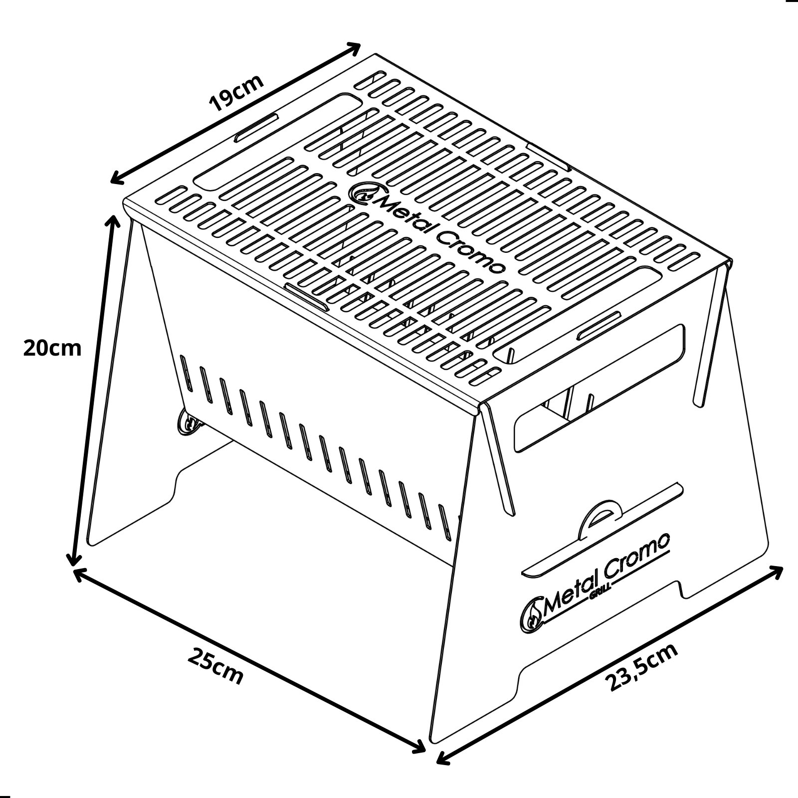 Mini Churrasqueira Portátil Desmontável Camping P-grill.aco - 8