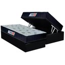 Ver imagem 1 de Cama Box Baú Solteiro: Colchão Ortopédico Orthoflex Foggia Sogni Unic Face + Base Crc Suede Black