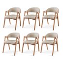 Ver imagem 5 de Conjunto Mesa de Jantar Orgânica 6 Cadeiras Estofadas Gaia  Yescasa