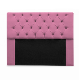 Kit Cabeceira Mirage + Calçadeira Grécia Casal 140cm Suede:rosa - 2
