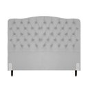 Ver imagem 2 de Cabeceira de Cama Box Viúva 128 Cm Dunas Casavezi Suede Veludo Cinza Claro