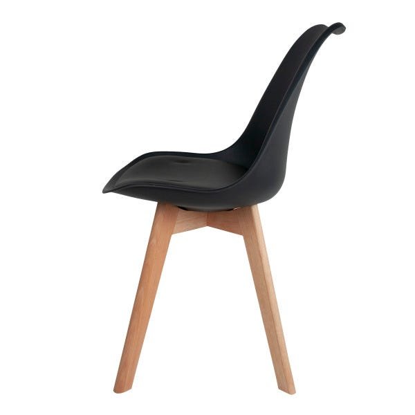 Cadeira Saarinen Leda Sked Base Wood - Design Preto - 3