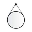 Ver imagem 2 de Espelho Redondo Adnet Minimalista Preto Fosco com Alça + Pendurador 50cm
