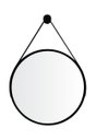 Ver imagem 2 de Espelho Redondo Adnet Minimalista Preto Fosco com Alça + Pendurador 50cm