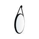 Ver imagem 3 de Espelho Redondo Adnet Minimalista Preto Fosco com Alça + Pendurador 50cm