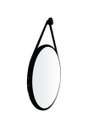 Ver imagem 3 de Espelho Redondo Adnet Minimalista Preto Fosco com Alça + Pendurador 50cm
