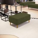 Ver imagem 3 de Kit 02 Puffs Decorativos Sala de Estar Cléo W01 Pés Palito 90 cm Linho Verde- Lyam Decor