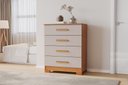 Ver imagem 2 de Cômoda 4 Gavetas Compacta 64cm Lídia Jcm Movelaria