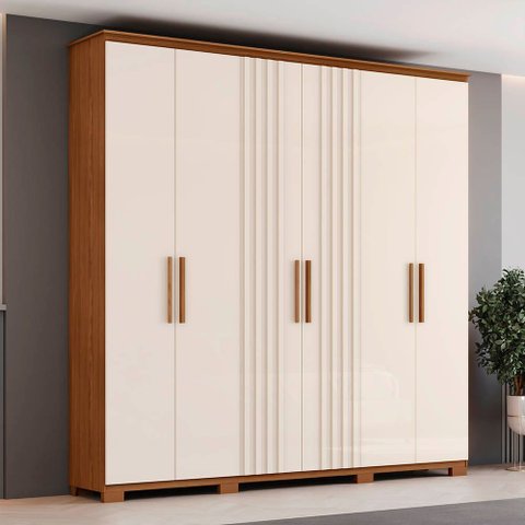 Guarda Roupa 213,5cm 6 Portas 3 Gavetas Ávila Henn