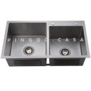 Ver imagem 4 de Cuba para cozinha pia dupla em aço inox com acessórios Awá PIngoo.casa