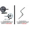 Kit Pedal Bicicleta Monark Monareta Campainha Selim e Manopla (Eixo Fino) - Preto - 2
