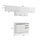 Ver imagem 3 de Armário de Cozinha Completa 100% Mdf 280cm Branco Celeste Kappesberg