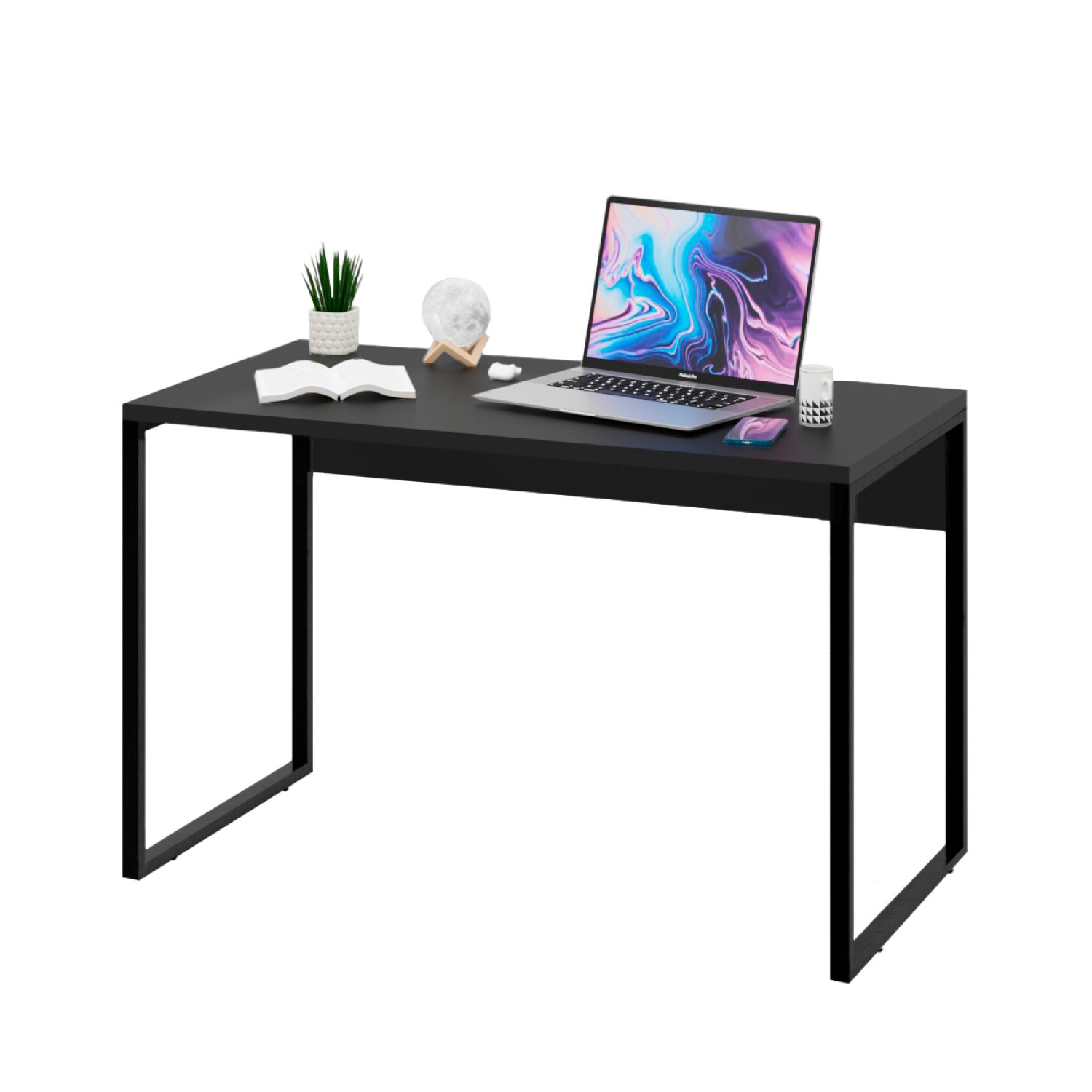 Mesa de Escritório Computador Industrial 120cm Netmobil - Preto - 1