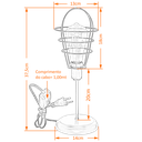 Ver imagem 2 de Luminária de Mesa Abajur Clássico Aramado Lampshape Dourado