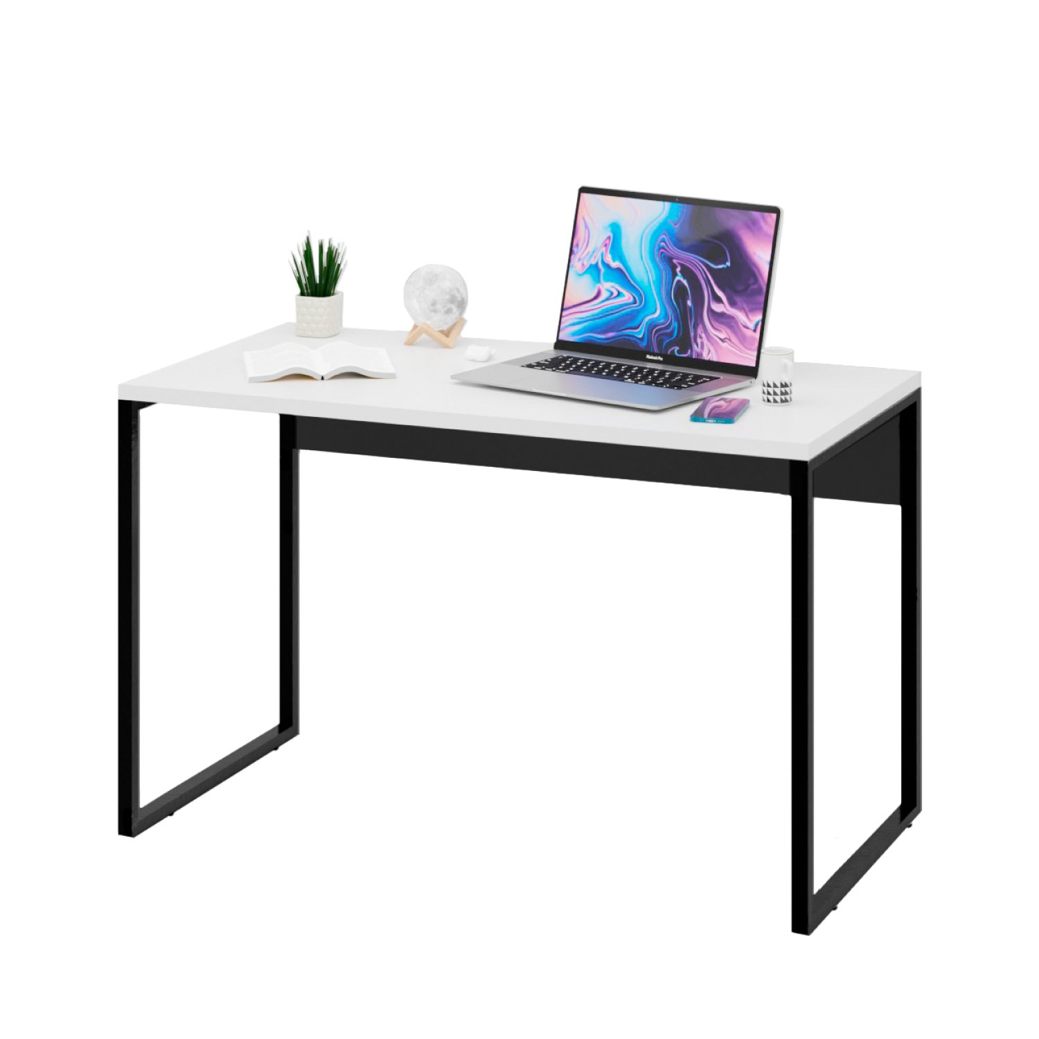 Mesa de Escritório Computador Industrial 120cm Netmobil - Branco