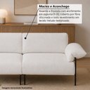 Ver mais imagens de Sofá Living Modular Industrial 3 Lugares Basileia 340cm Yescasa Veludo Tx Bege Off White