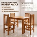 Ver imagem 2 de Conjunto Mesa de Jantar 90 x 75 cm com 4 Cadeiras - Mel