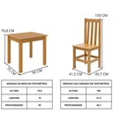Ver imagem 3 de Conjunto Mesa de Jantar 90 x 75 cm com 4 Cadeiras - Mel