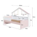 Ver imagem 6 de Cama Infantil Moldura Casinha para Colchão 0,88 x 1,88 Rosa/Branco