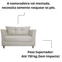 Ver imagem 3 de Namoradeira Poltrona Recepção Sala Escritório Isis Suede Cor:bege