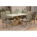 Ver imagem 1 de Mesa Cozinha Graviola 160 + 6 Cad 150 Freijó/Euca Kappesberg