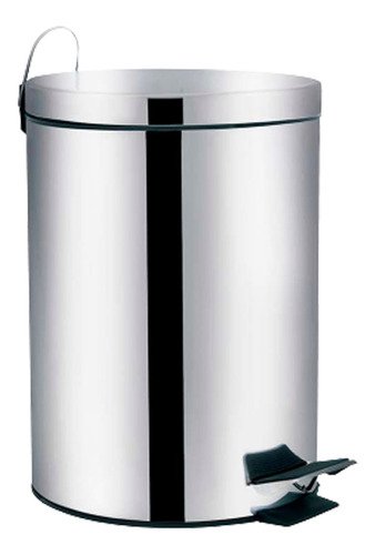 Lixeira com Pedal e Balde Interno Ágata Inox 5 Litros Mor - Cinza