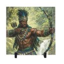 Ver imagem 1 de Quadro Azulejo Decorativo de Mesa Oxossi Umbanda Religioso