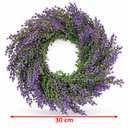 Ver imagem 5 de Guirlanda Coroa Flores Artificial Enfeite Parede Porta 30cm