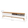 Rack e Painel para TV Arsenal 2 Nichos Branco Nature - 5