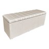 Kit Cabeceira e Calçadeira Baú Casal 1,40m Londres Suede Bege Dal Poz Estofados - 5