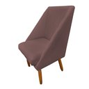 Ver imagem 3 de Kit 06 Cadeiras Para Sala de Jantar Ana Pés Palito Veludo Rosê D'Classe Decor