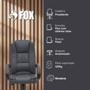 Ver imagem 6 de Cadeira de Escritório Presidente Fox Racer Base Cromada com Rodinha Cinza Ut-c300