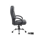 Ver imagem 2 de Cadeira de Escritório Presidente Fox Racer Base Cromada com Rodinha Cinza Ut-c300