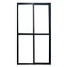 Porta de Alumínio de Correr 2 Folhas com Trinco Lado Esquerdo 210x120 Preto Allo Esquadrias - 1