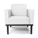 Ver imagem 3 de Poltrona Base de Madeira Fixa Preto Marisa Corino D03 - D’Rossi Branco
