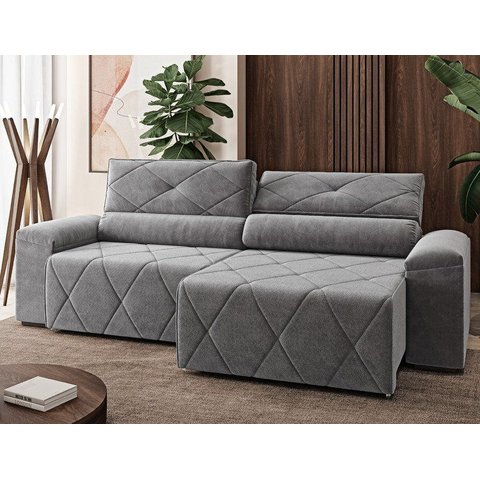 Sofá 250cm 4 Lugares Retratil e Reclinavel Houston